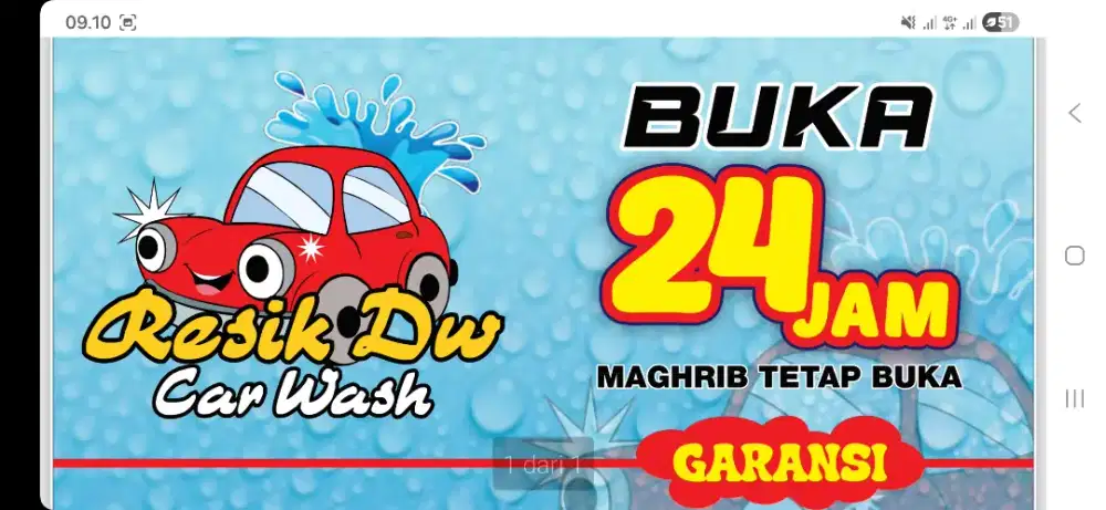 Lowongan kerja cuci mobil RESIK DW