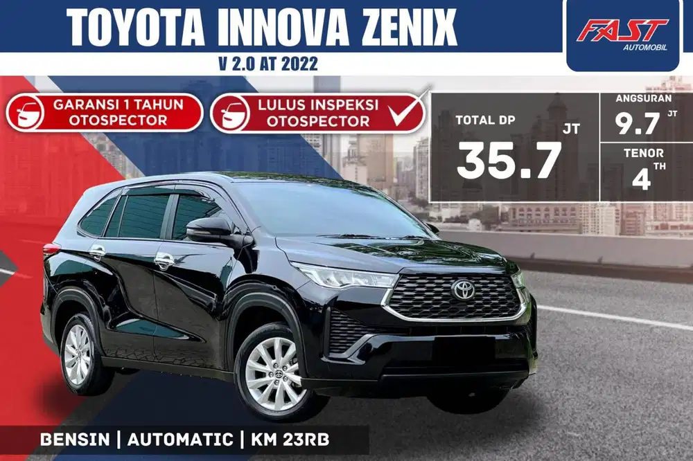 TOYOTA INNOVA ZENIX V 2022 2.0 AT LOW KM.23RB & PAJAK PANJANG