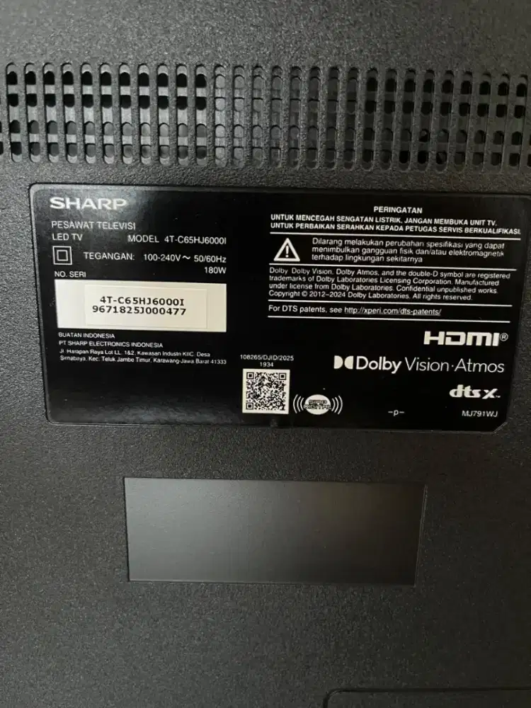 TV 65 Inc baru, dijual krna udh ad TV