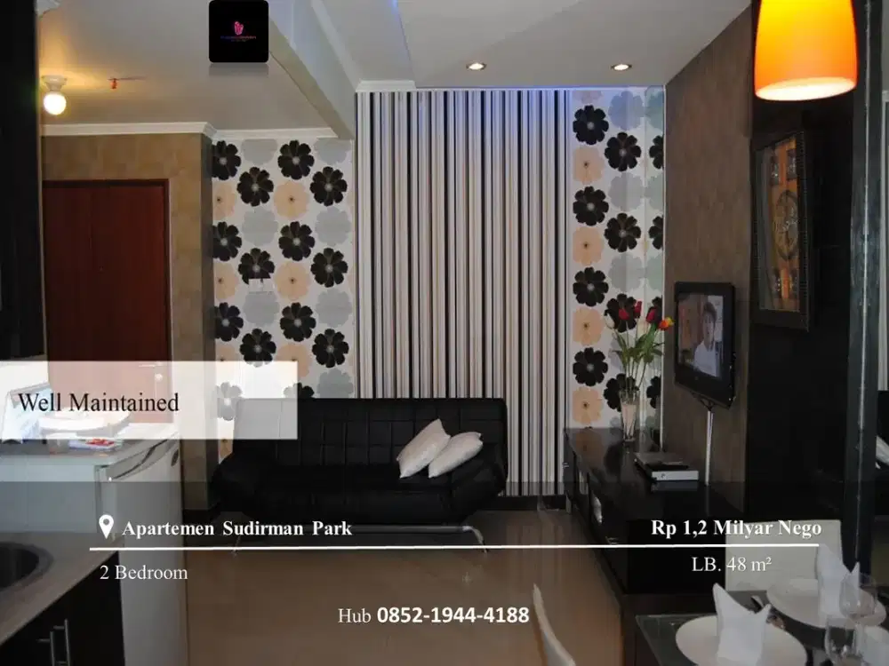 Dijual Apartement Sudirman Park 2BR Mid Floor Fully Furnished