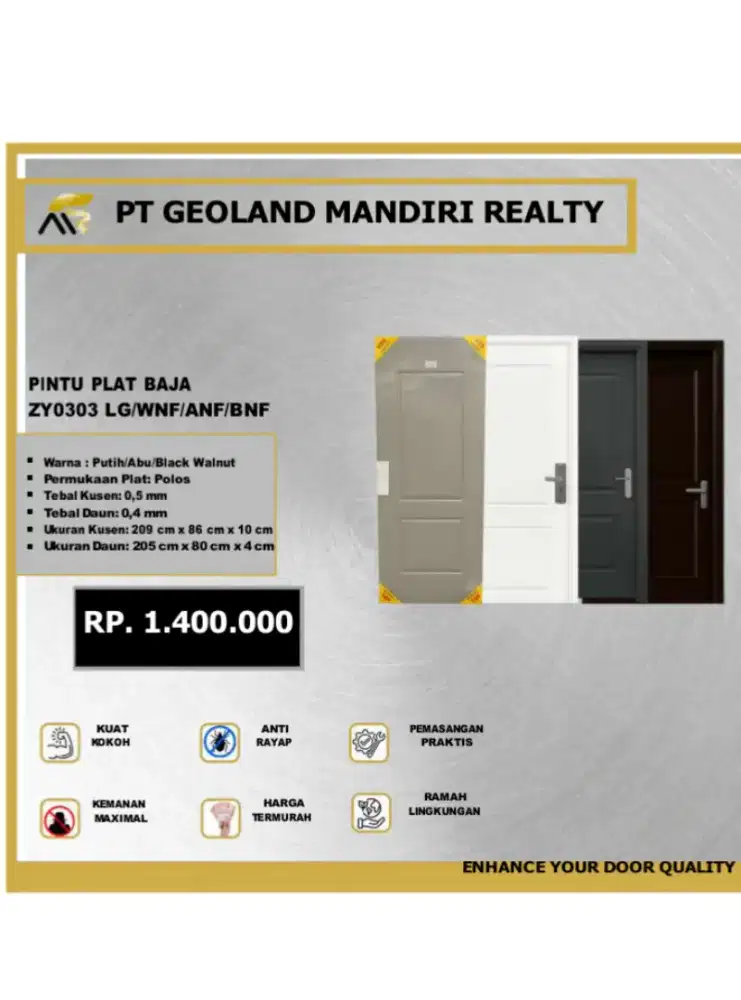 PINTU PLAT BAJA ZY0303 LG/WNF/ANF/BNF