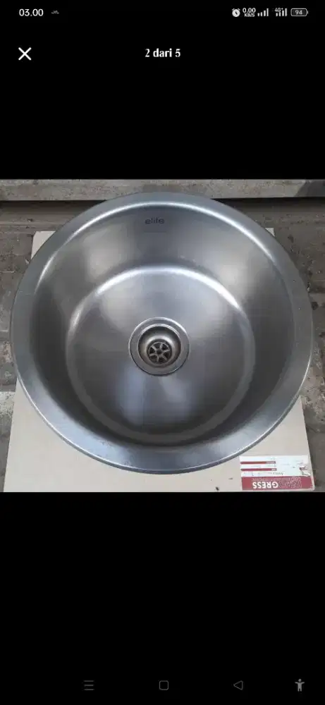 KITCHEN SINK/BAK CUCI PIRING STAINLESS STEEL TEBAL [ELITE E90]