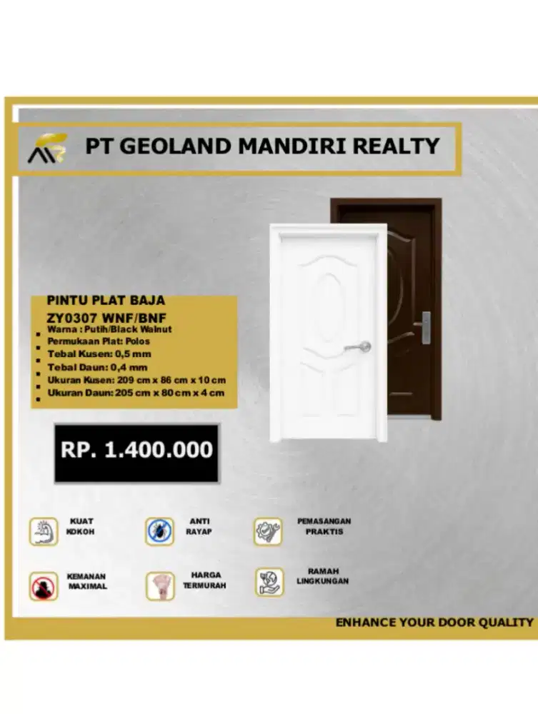 PINTU PLAT BAJA  ZY0307WNF/BNF