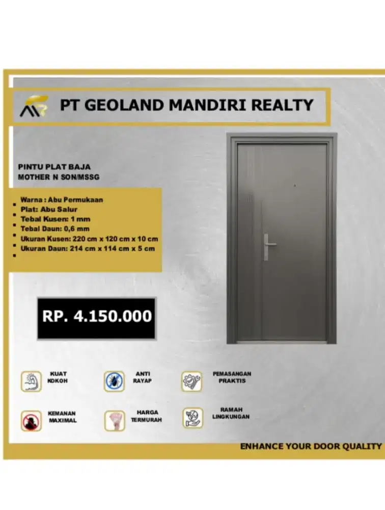 PINTU PLAT BAJA MOTHER N SON/MSSG
