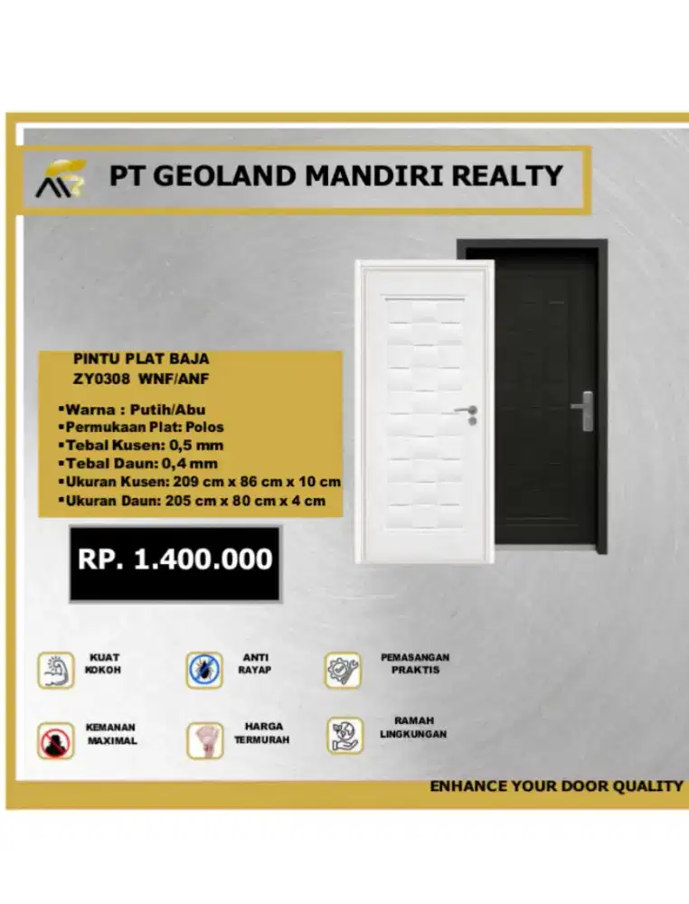 PINTU PLAT BAJA ZY0308 WBF/ANF