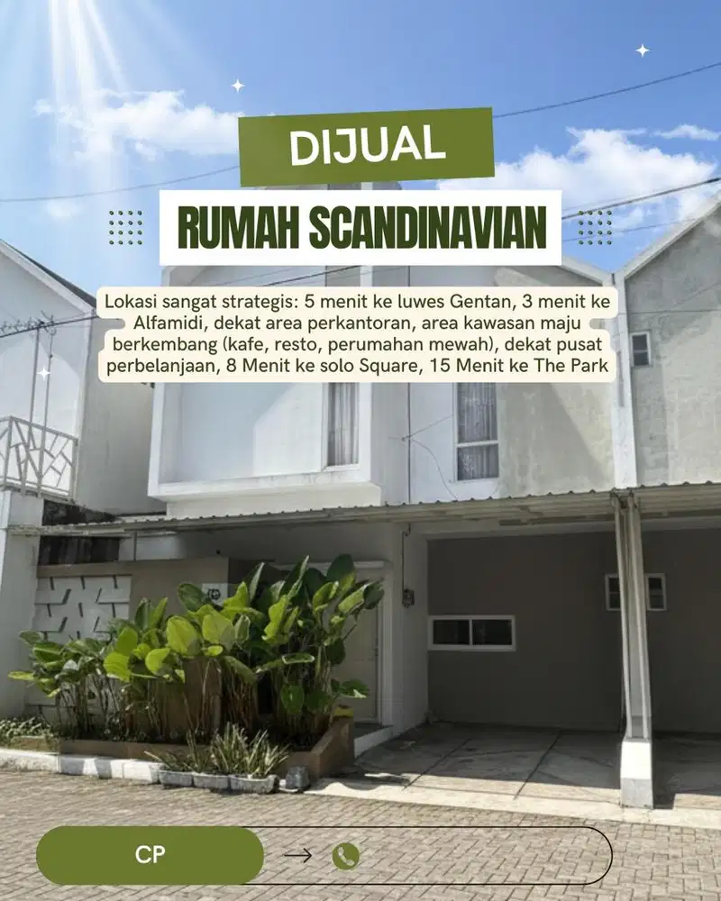 DIJUAL RUMAH KESAYANGAN ala SKANDINAVIAN MODERN MINIMALIS