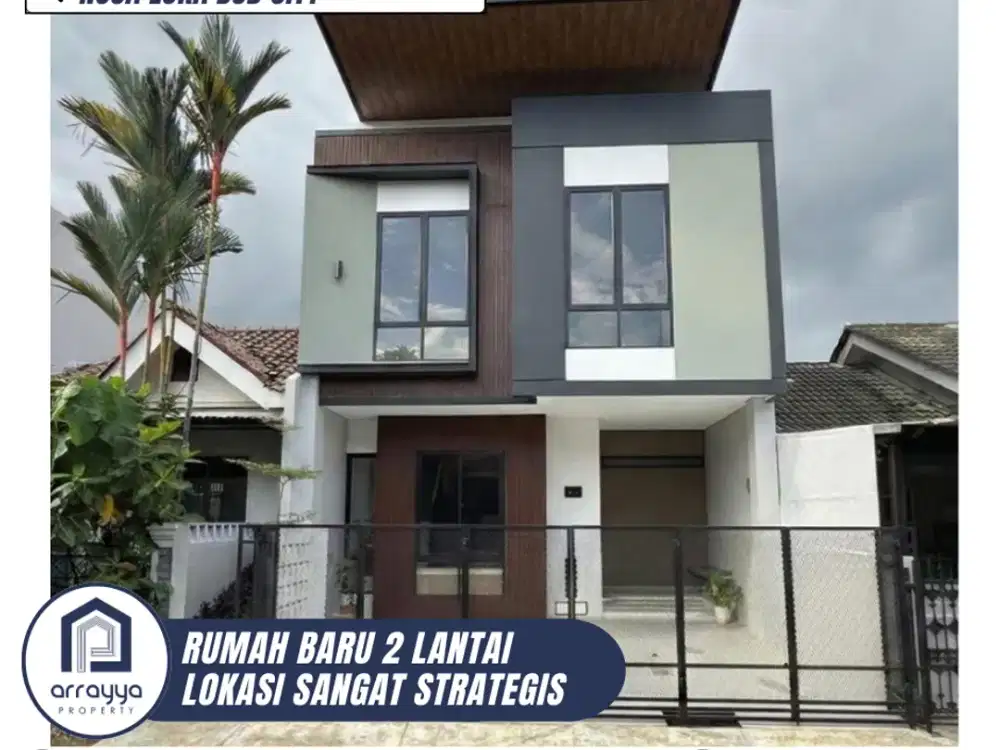 RUMAH BARU 2 LANTAI FASAD MODERN CONTEMPORER LOKASI SANGAT STRATEGIS DI NUSA LOKA BSD CITY (HRB193)