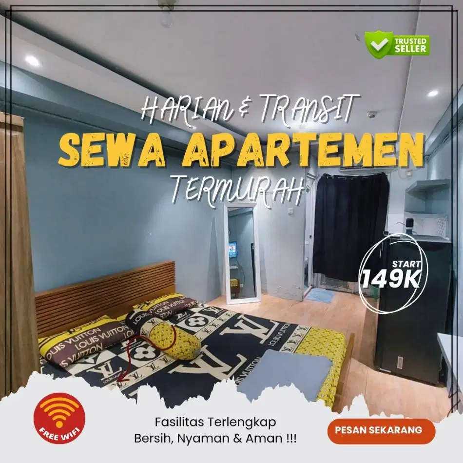 Sewa Apartemen Termurah GREEN PRAMUKA Harian/Transit Jakarta Pusat