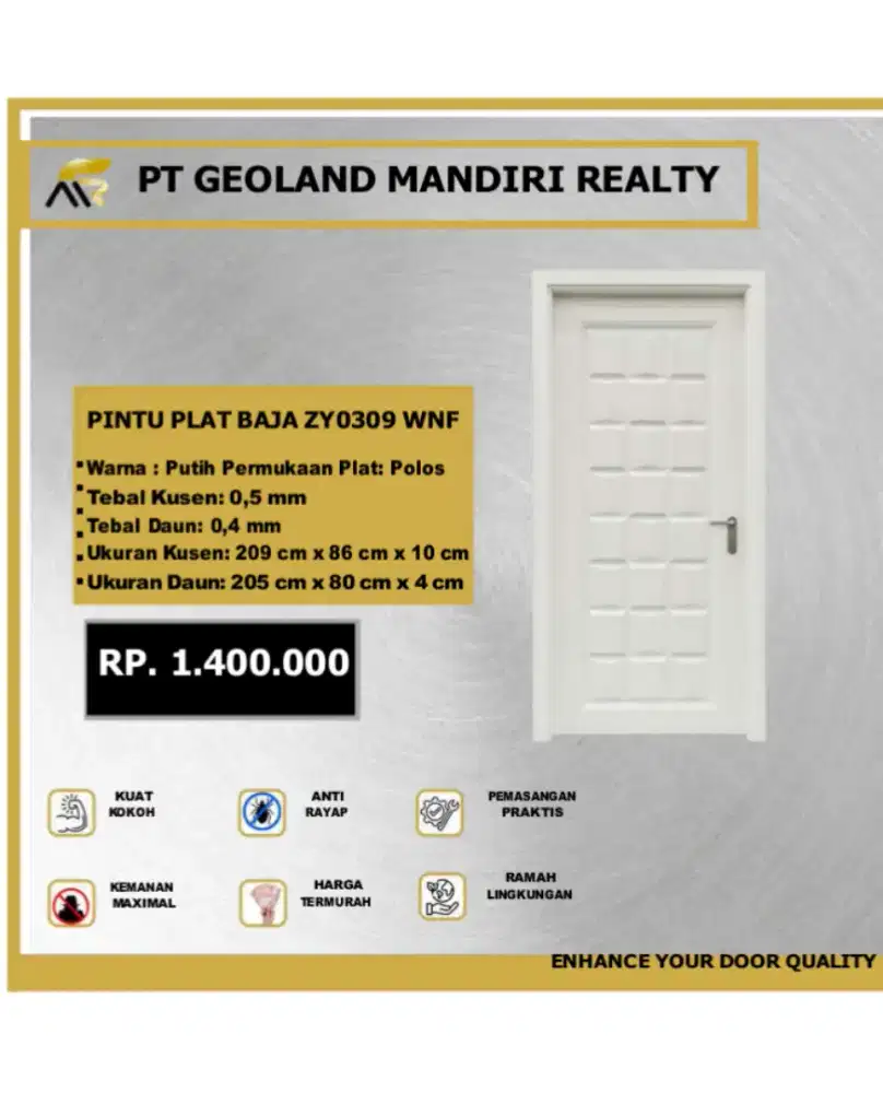 PINTU PLAT BAJA ZY0309 WNF