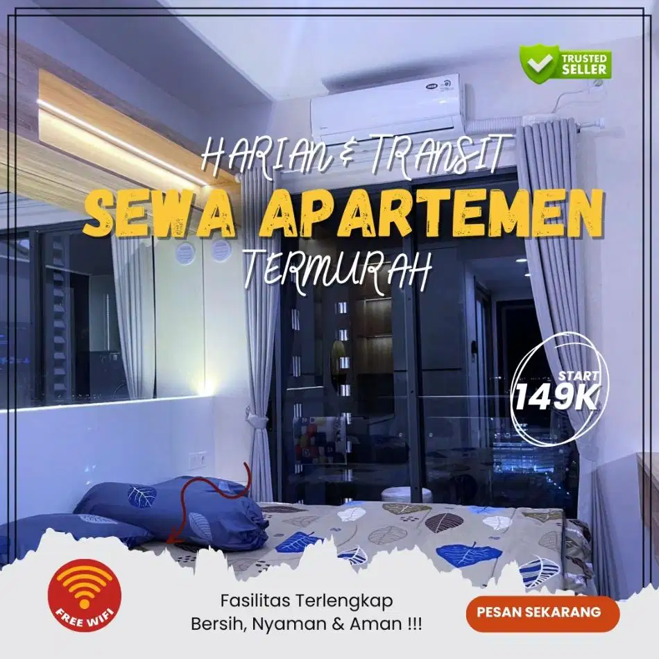 Sewa apartemen Termurah Harian/Transit Kalibata City Jakarta Selatan