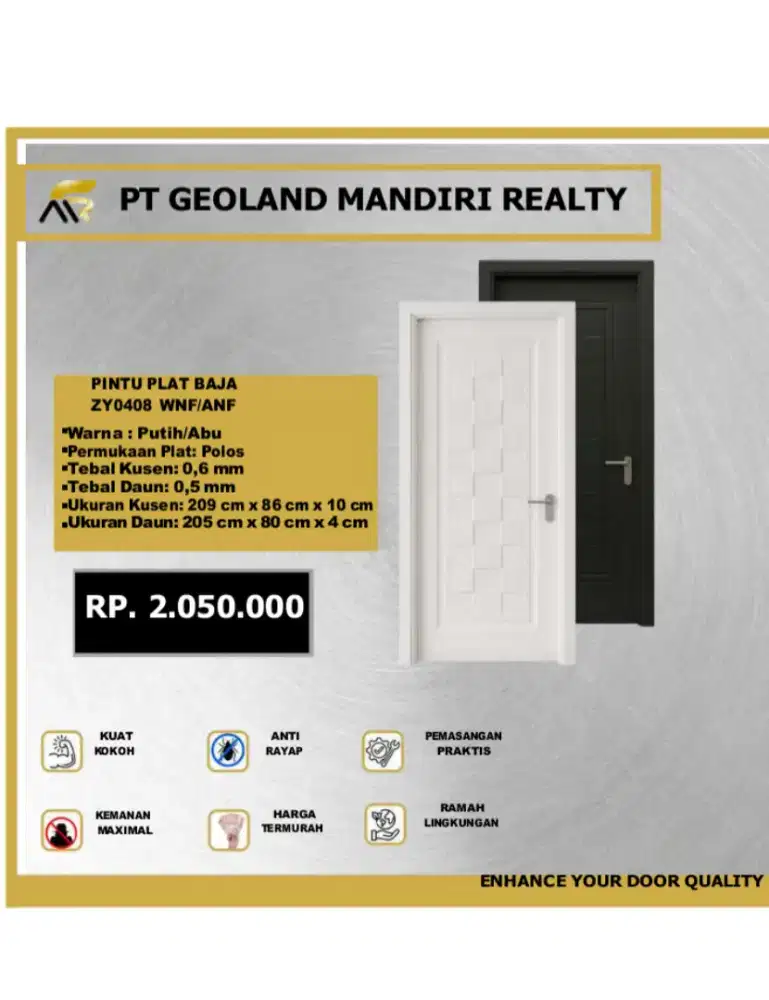 PINTU PLAT BAJA ZY0408 WNF/ANF