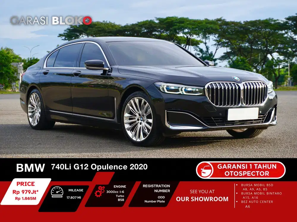(Odo 18rb) BMW 740li G12 Opulence B58 2020 / 2021