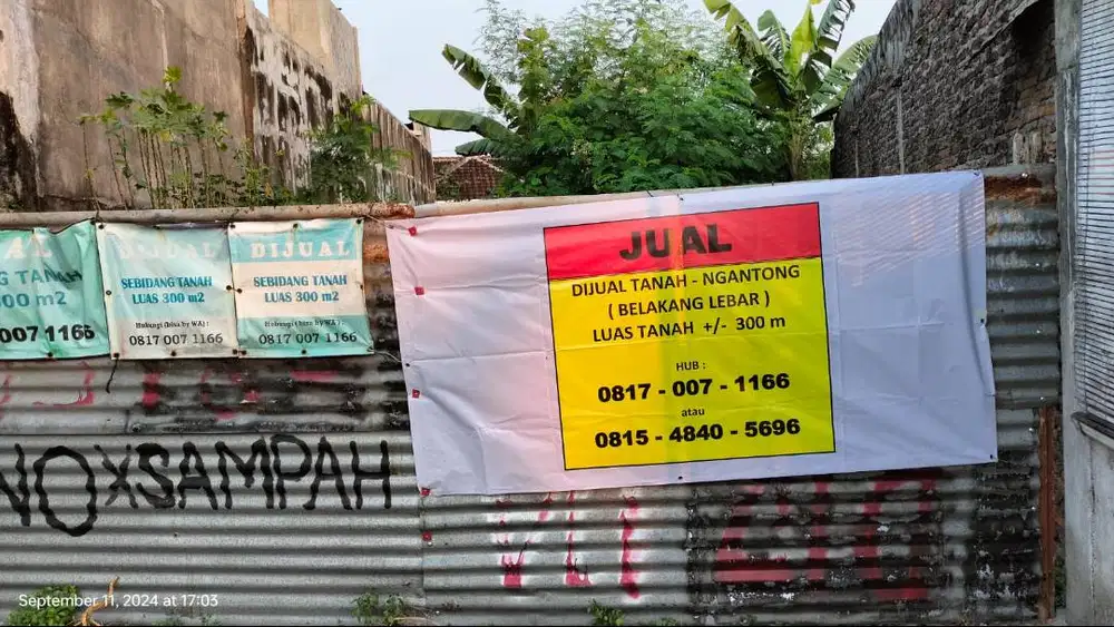 JUAL TANAH DI JALAN SIDOMUKTI