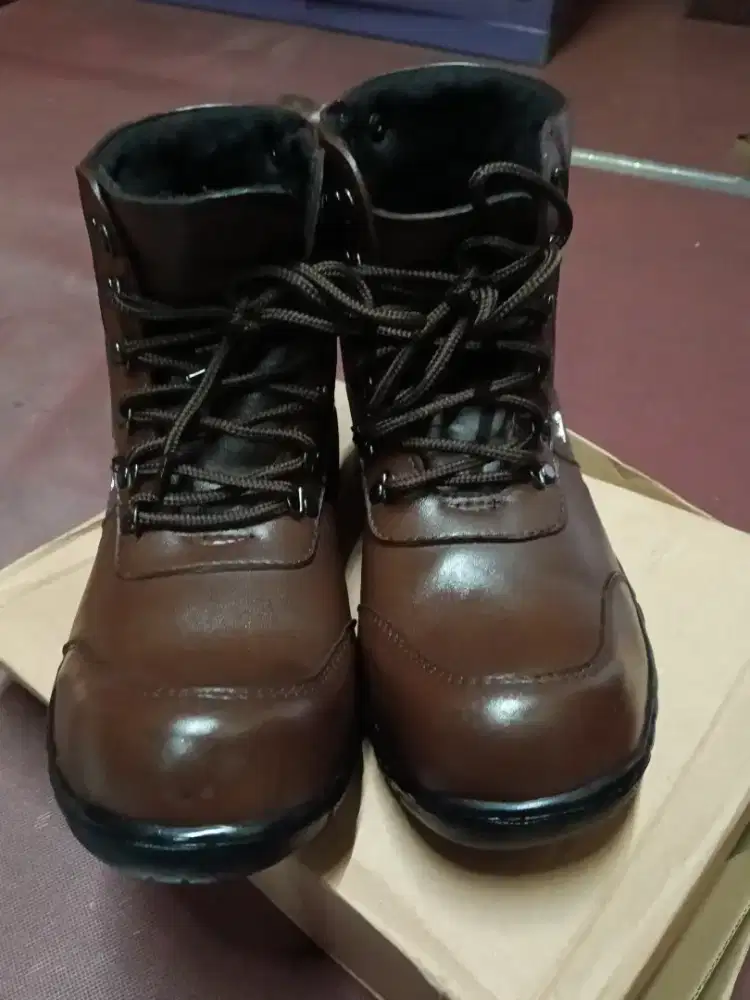 Sepatu sefety kulit asli full(kulit sapi)