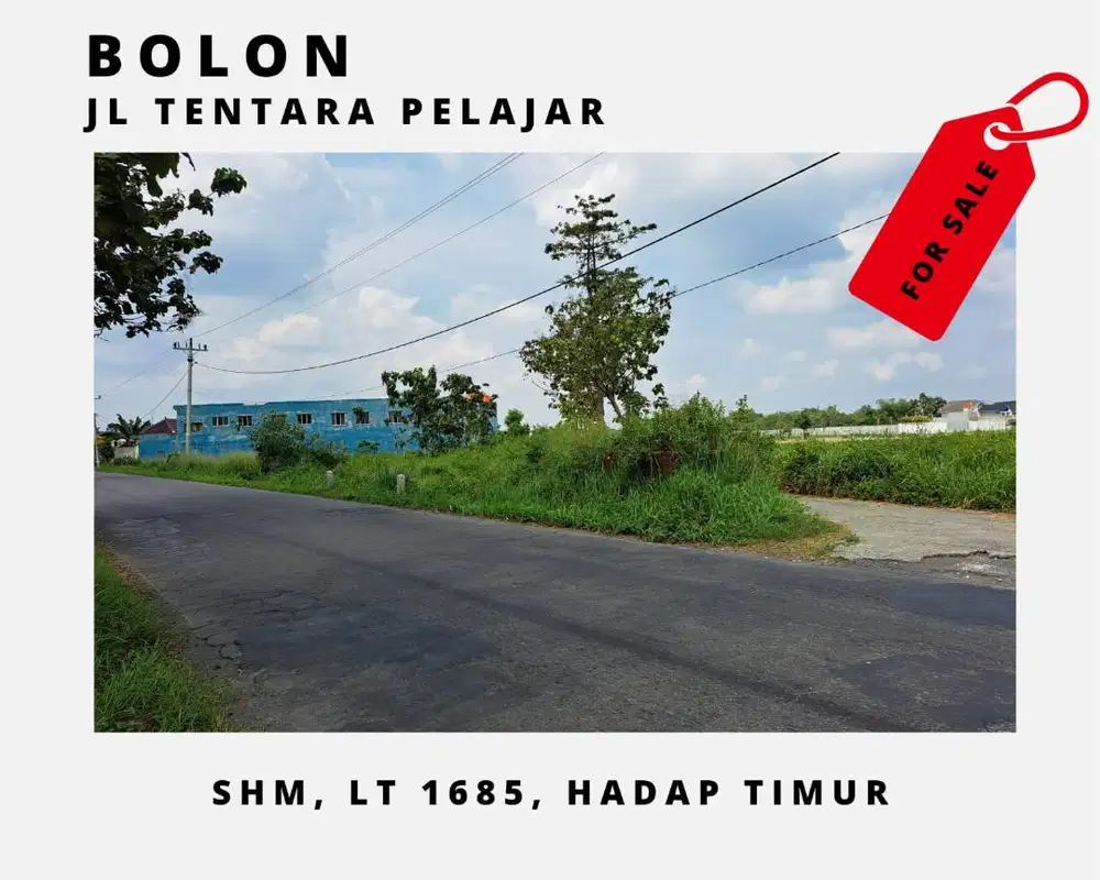 Tanah Dijual Jl. tentara Pelajar Wirogunan Kts( Jejer Wisma srikandi )