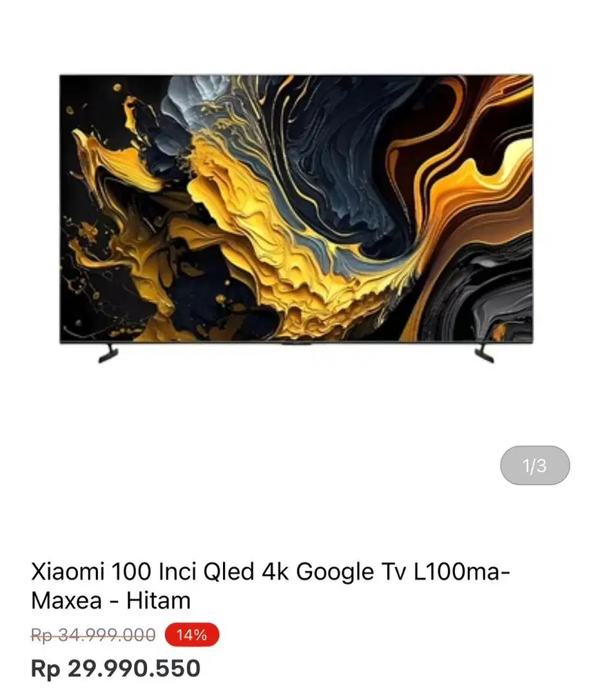 XIAOMI GOOGLE TV 4K 100inci