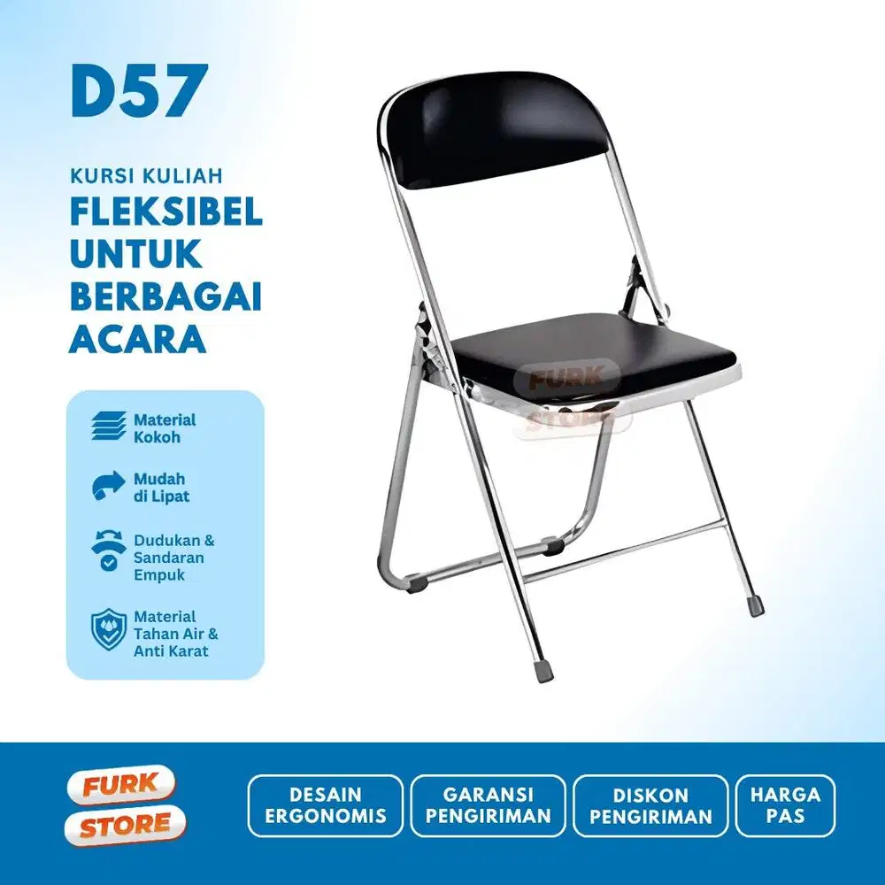 Kursi Seminar Lipat Tipe D57 - Kursi Lipat Rapat | Kursi Aula | Kursi
