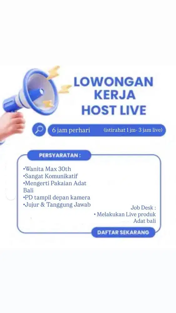 Host Live/Dicari Host Live/Denpasar