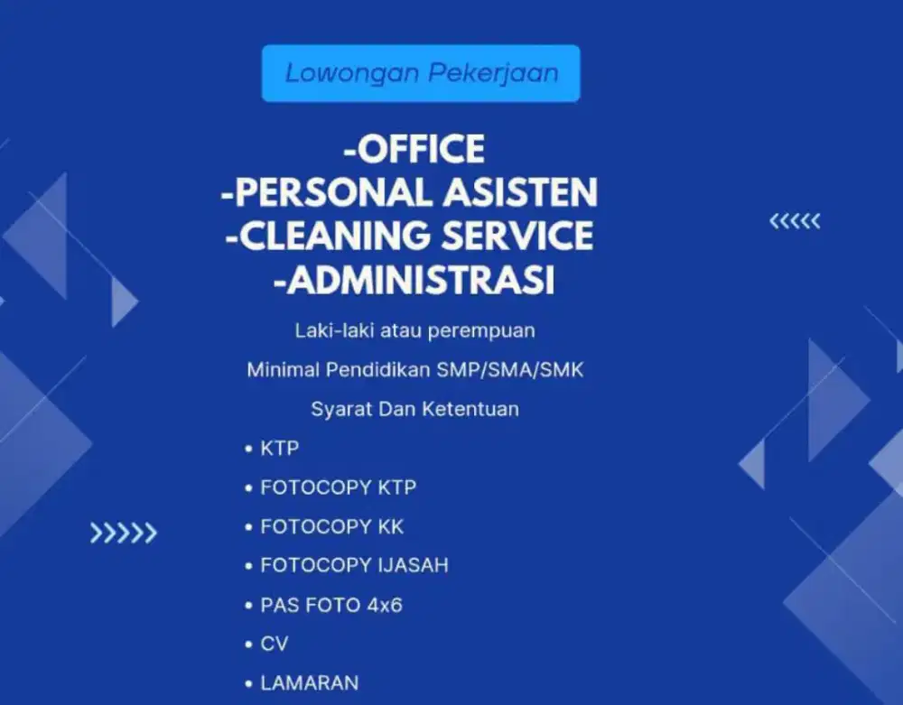 Dibuka lowongan pekerjaan