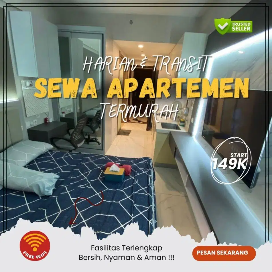 Sewa Apartemen Treepark Bsd serpong Harian/Transit Termurah