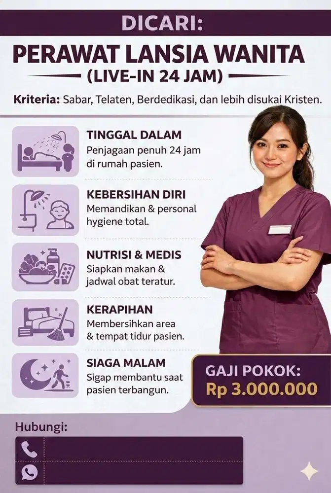 Dibutuhkan Perawat lansia