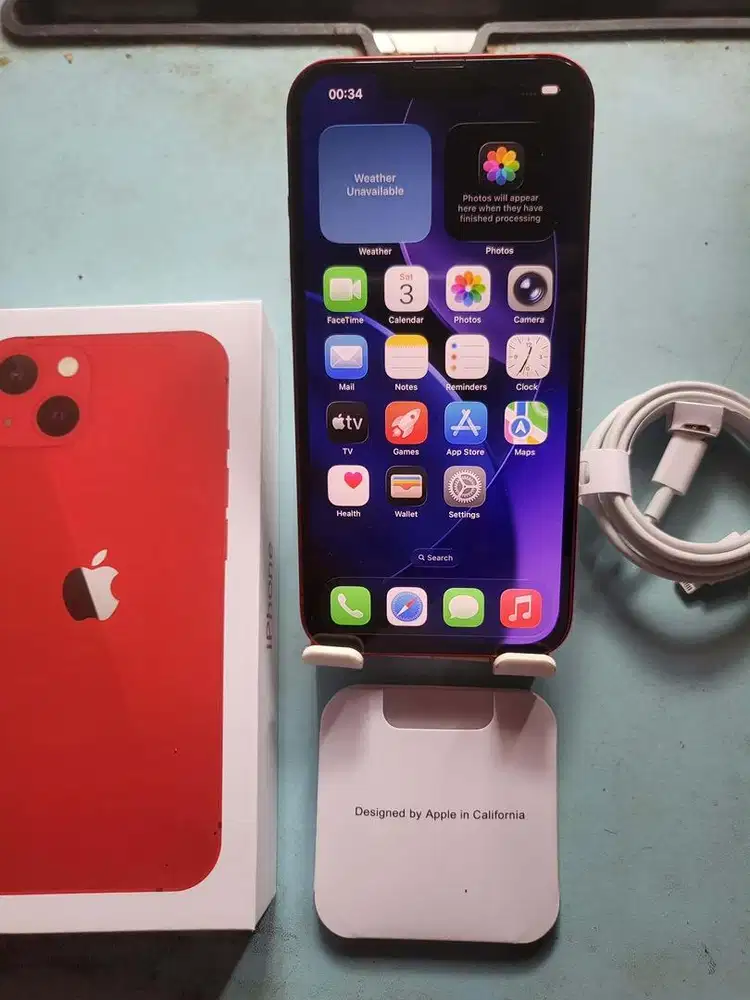 Iphone 13 128gb red inter fullset mulus all operator no minus