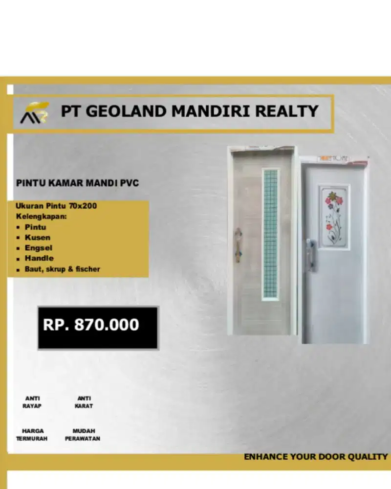 PINTU KAMAR MANDI PVC