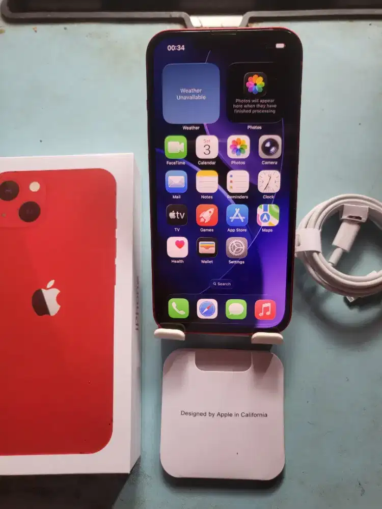 Iphone 13 128gb red inter fullset mulus all operator no minus