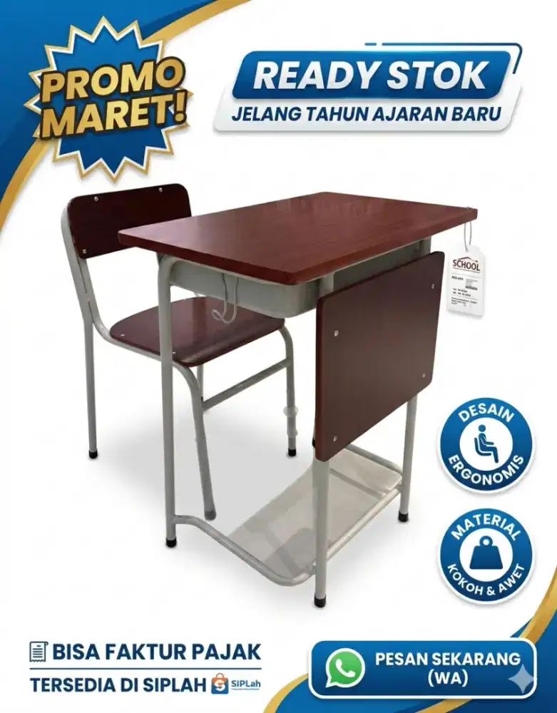 promo set kursi meja sekolah SD/SMP/SMA
