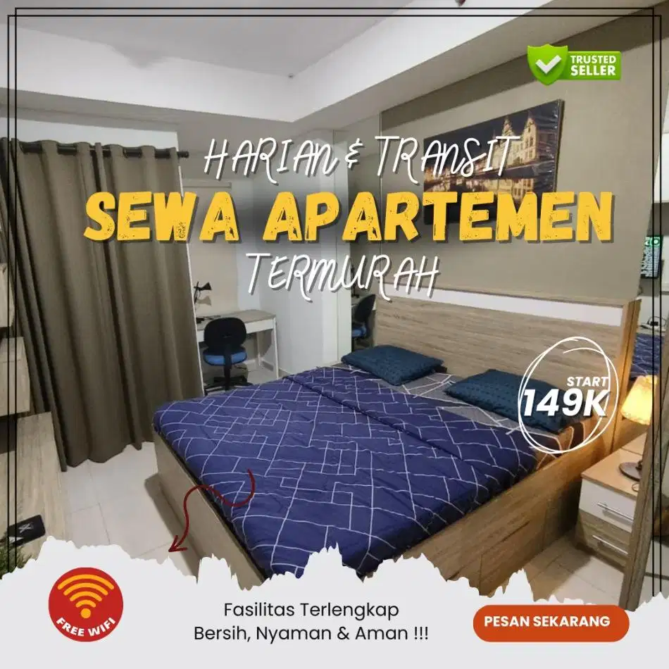 Sewa Apartemen Springwood Residence Harian/Transit Termurah Tangerang
