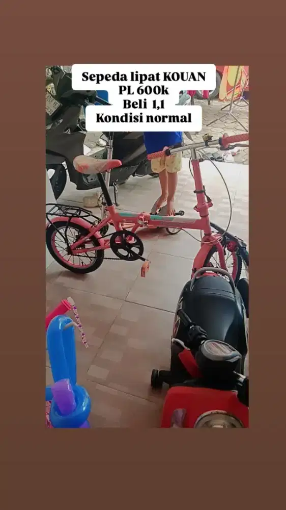 Jual sepeda lipat kondisi normal
