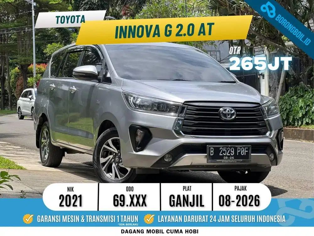 TOYOTA KIJANG INNOVA G 2.0 AT 2021 ABU BENSIN ISTIMEWA