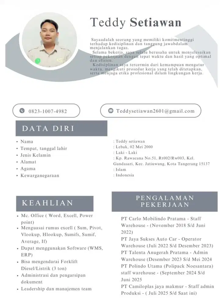 Mencari lowongan pekerjaan sebagai admin