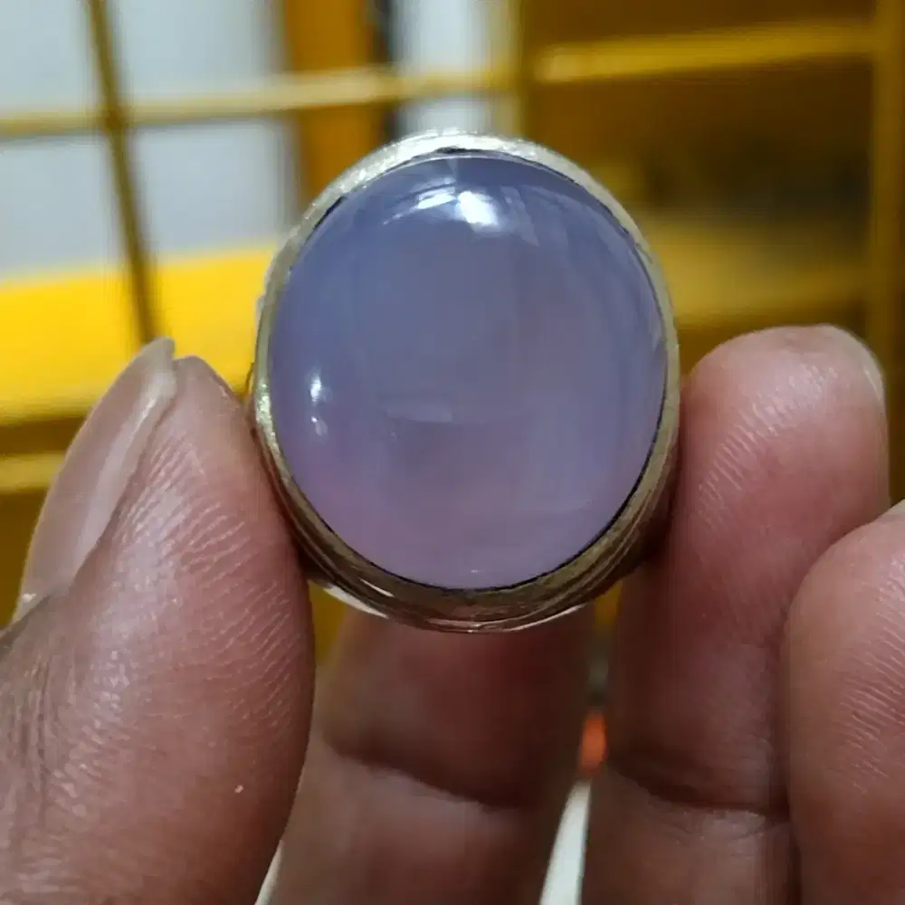 Cincin permata lavender violet blue kristal