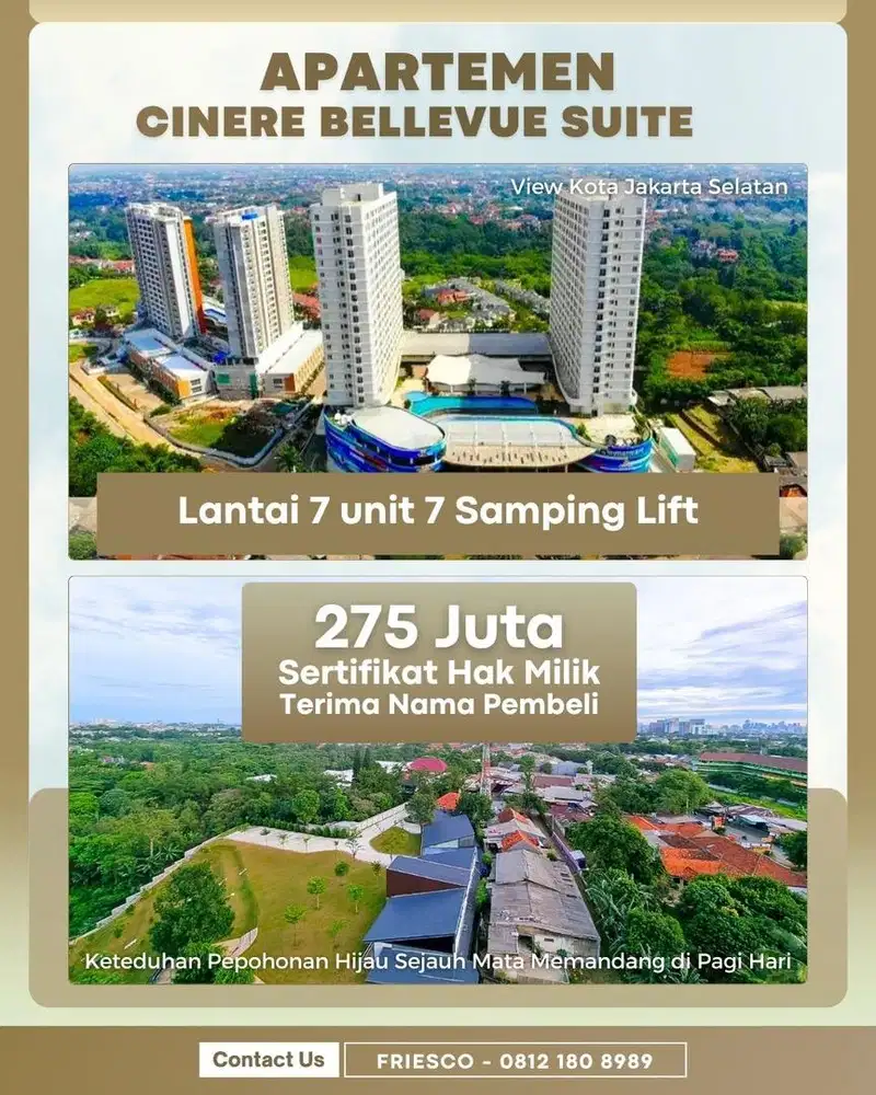 Cinere Bellevue Apartemen Cinere Bellevue Lebak Bulus