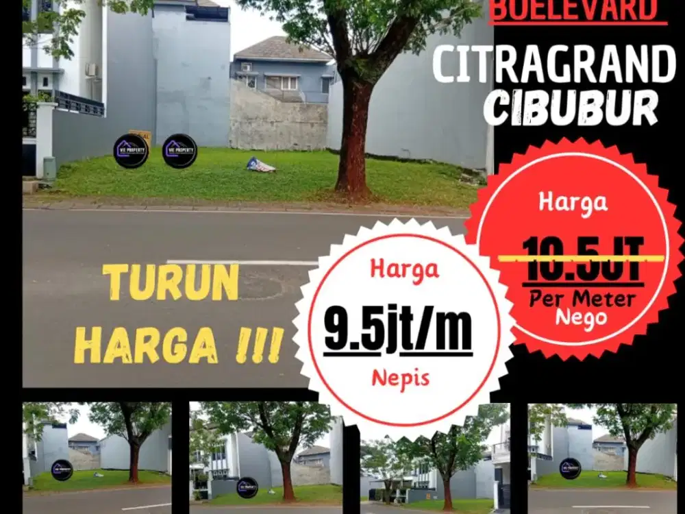 DIJUAL KAVLING BOULEVARD CITRA GRAND CIBUBUR, TURUN HARGA!