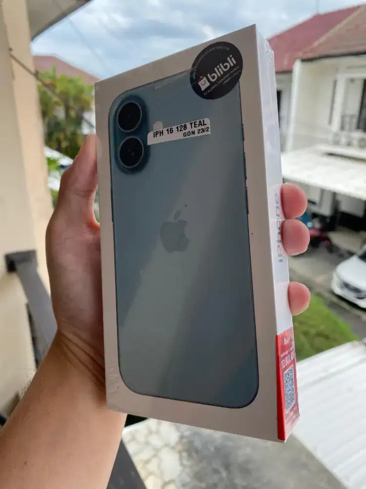 Iphone 16 128gb TEAL resmi new segel greenpeal garansi GDN ( blibli )