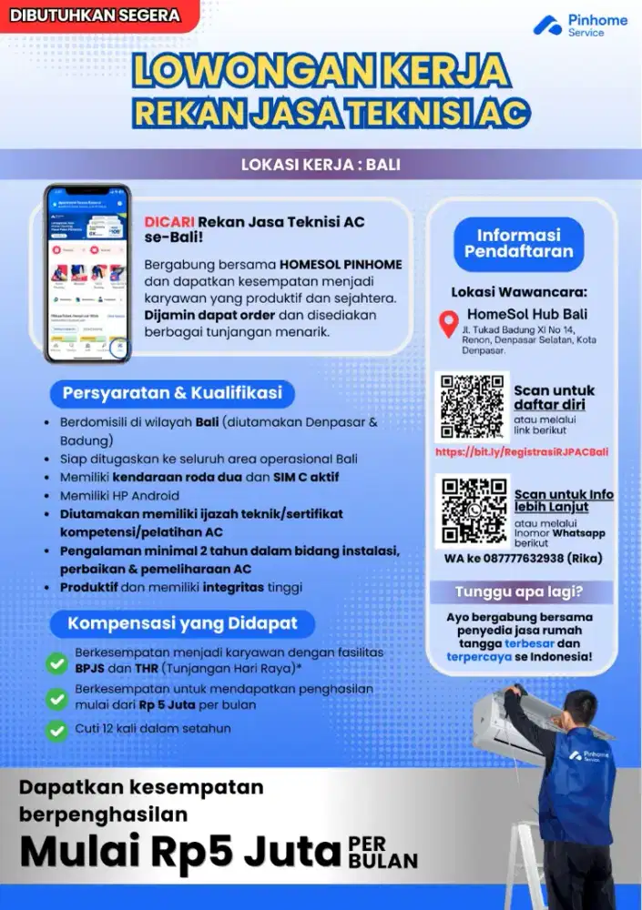 LOWONGAN KERJA PINHOME SERVICE BALI