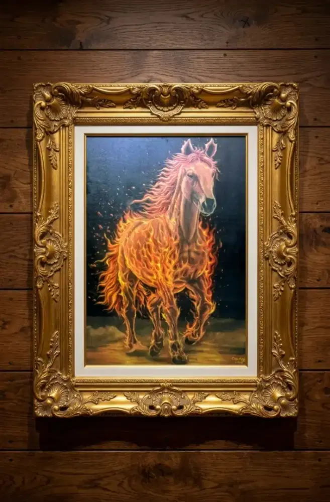 Lukisan kuda api Mustang