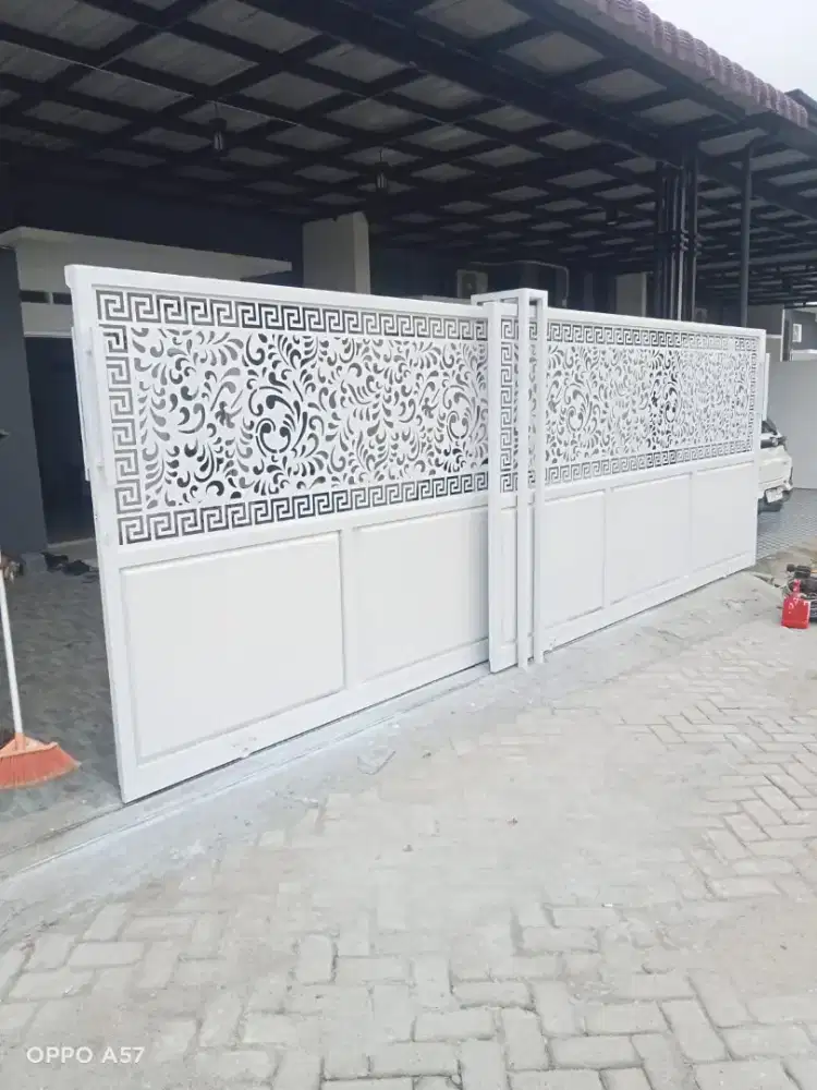 Pagar , pintu gerbang plat cating laser