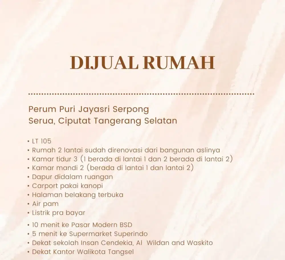 Rumah fully furnished