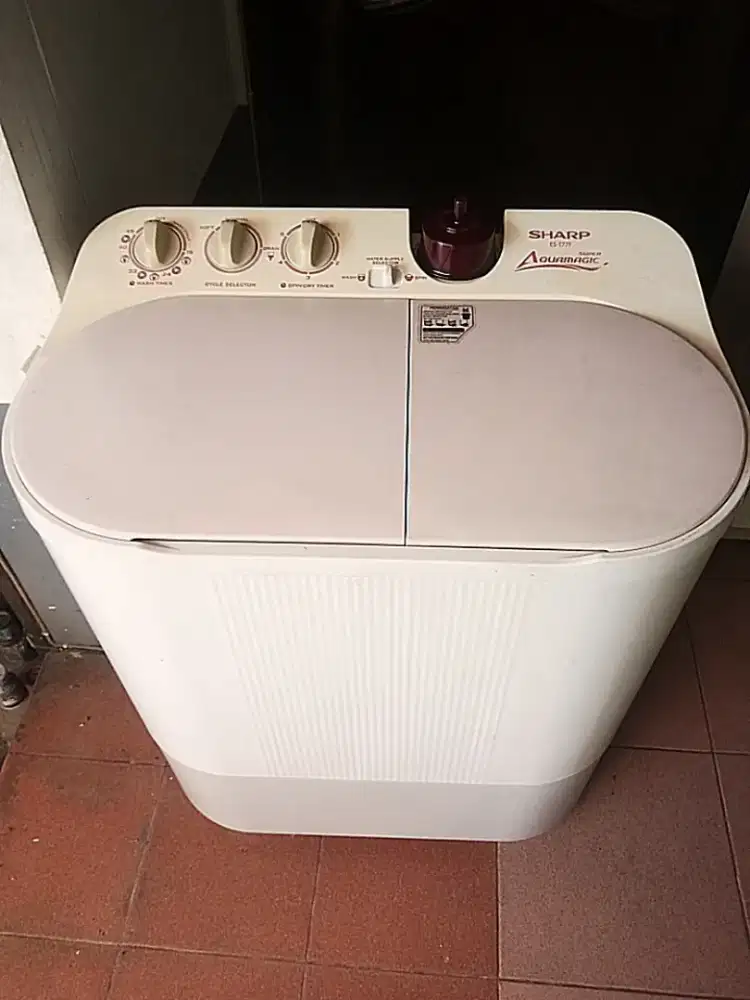 Mesin cuci 2 tabung sharp AQUAMATIC super 7kg