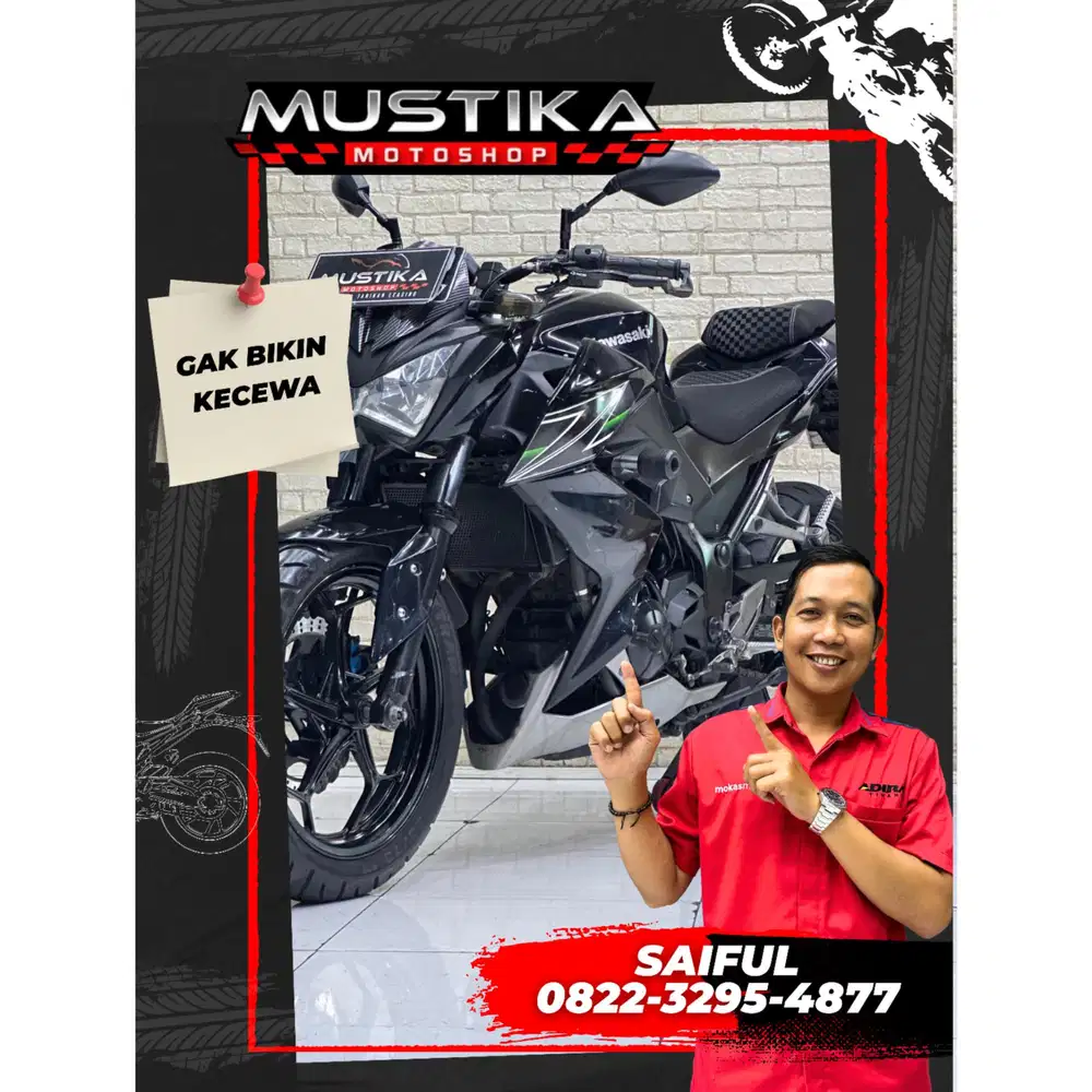 Perfect Condition!!Kawasaki Z250 Naked 2013 Black Plat Jatim-Mustika