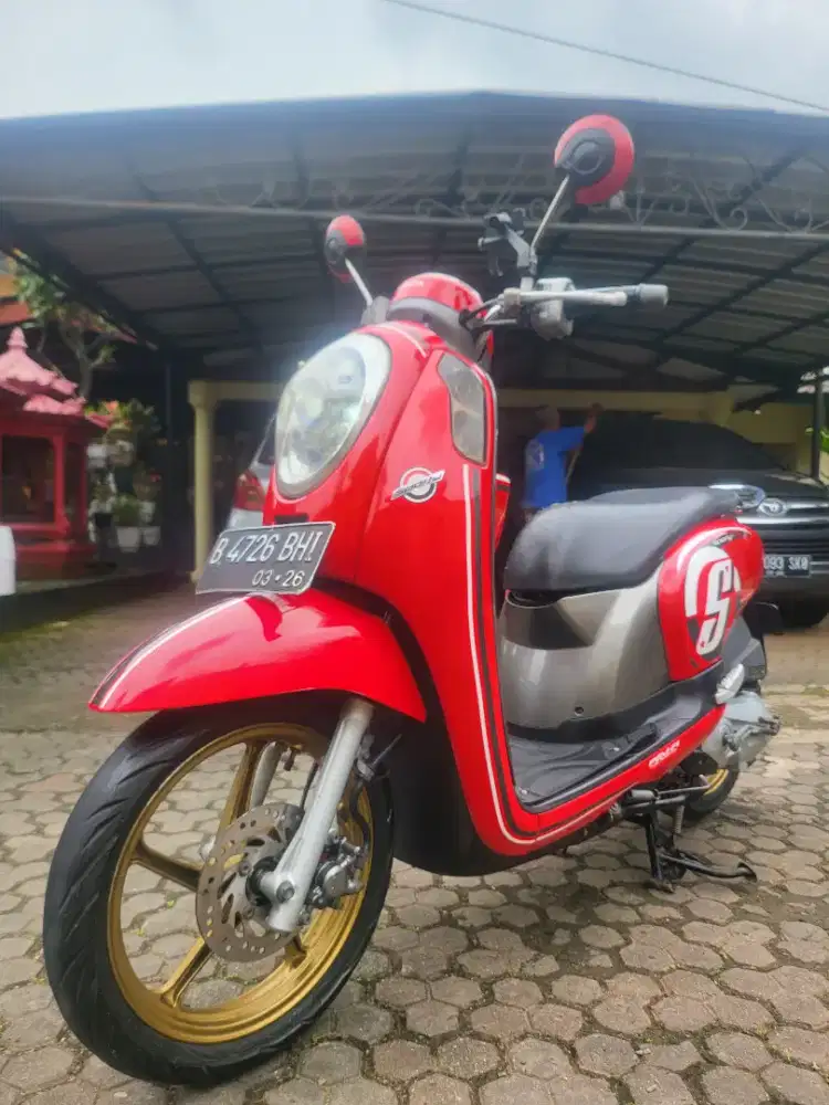 Honda Scoopy FI ESP ISS 2016 Merah Good Condition Surat Lengkap