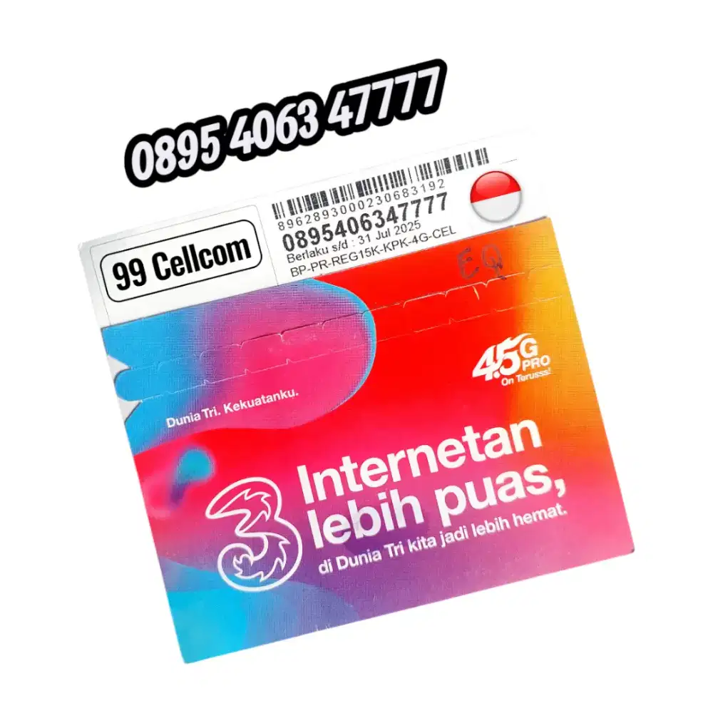 Kartu Perdana Cantik 3 Three Kwarted 7