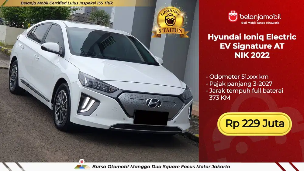 [ PAJAK PANJANG ] Hyundai Ioniq Electric EV Signature AT 2022 2023