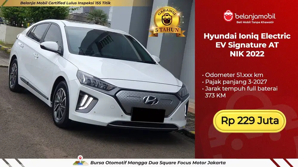 [ PAJAK PANJANG ] Hyundai Ioniq Electric EV Signature AT 2022 2023