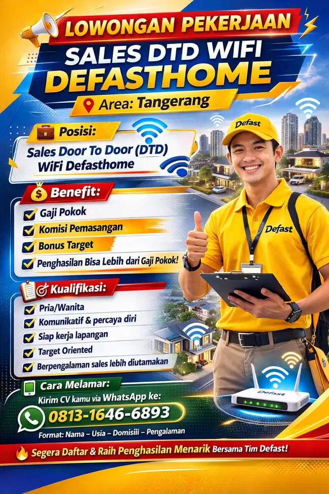 Marketing Sales WiFi Area Tangerang