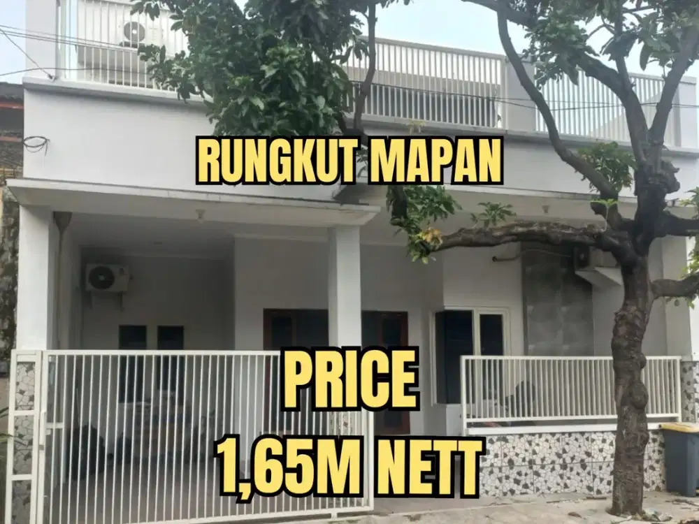 ‼️RUNGKUT MAPAN TENGAH ‼️RUMAH BARU MINIMALIS BELUM PERNAH DIPAKAI. SIAP HUNI TINGGAL MASUK. DEKAT UPN, MERR, SUPERINDO, TOL, BANDARA JUANDA, Dll