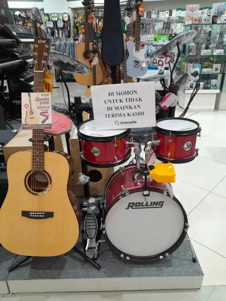 Promo cicilan ROLLING CHILDREN DRUM SET 5 PCS JBJ 1049A SPARKLI